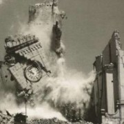 Crollo della torre campanaria a Majano