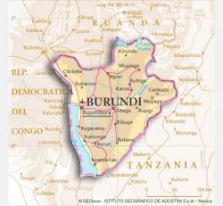 Burundi mappa politica