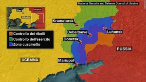 Zone del conflitto in Donbas