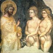 Guariento di Arpo (1347),  Creazione di Adamo ed Eva - Padova nella Loggia dei Carraresi.
