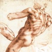 Michelangelo, disegno, corpo di uomo
