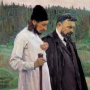 M. Nesterov, Filosofi (Florenskij e Bulgakov), 1917