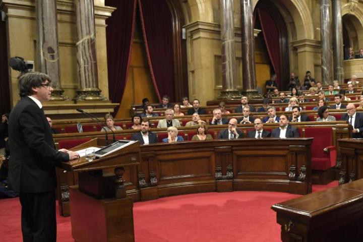 Puigdemont in Parlamento