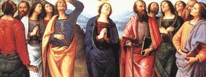 Pietro Perugino, l'Ascensione di Cristo, 1496 - 1498. Musée des Beaux-Arts di Lione.