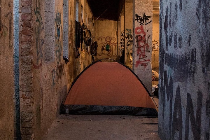 alloggio di fortuna a Bihac