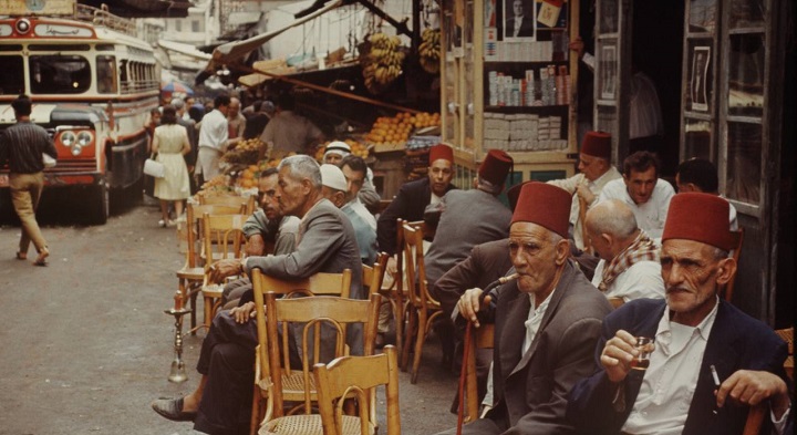 Centro di Beirut prima dell'inizio della guerra civile il 13 aprile 1975.