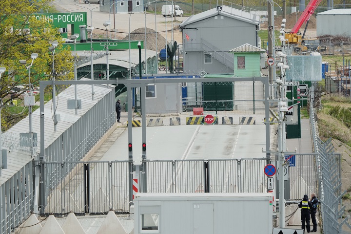 Il confine fra Estonia e Russia a Narva.